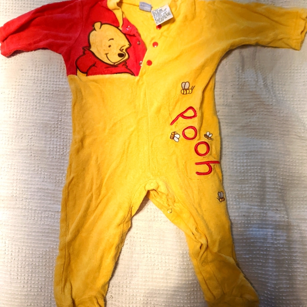 The Disney Store Pooh one piece with footies